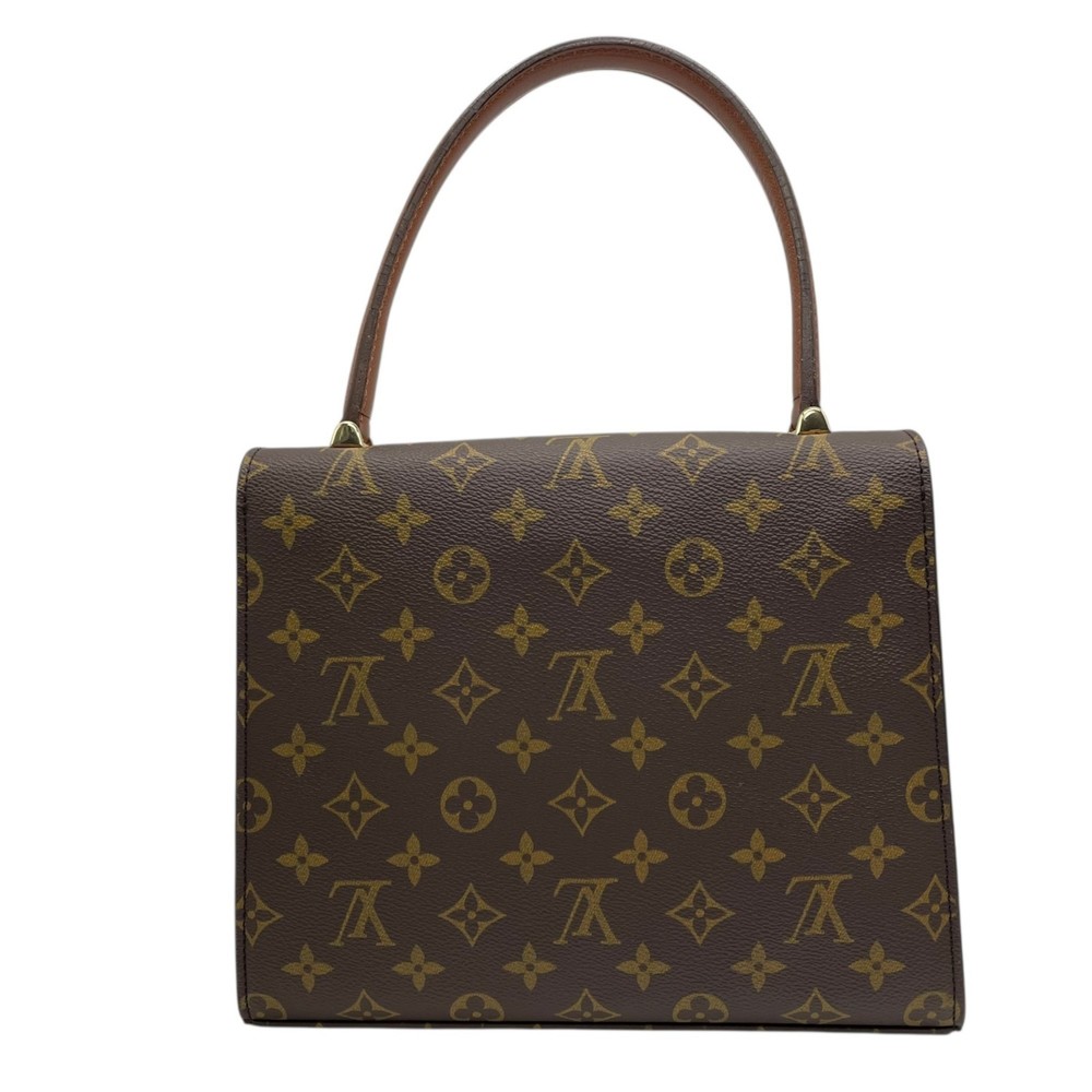 LOUIS VUITTON Louis Vuitton Monogram Malesherbes Handbag M51379 Brown Leather... - Picture 3 of 16